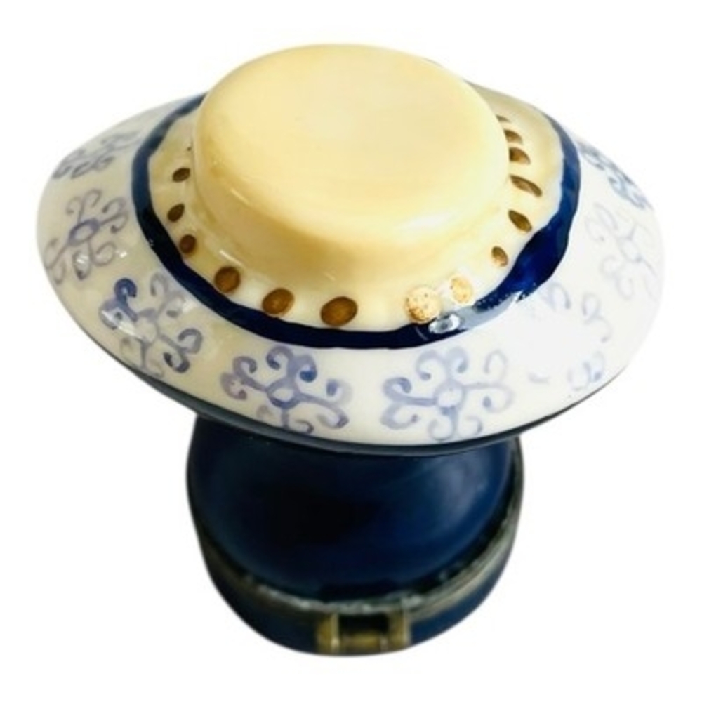 Rare Vintage Porcelain Mannequin Bust Trinket Box Hinged Necklace Ring Box NIB - Picture 6 of 6